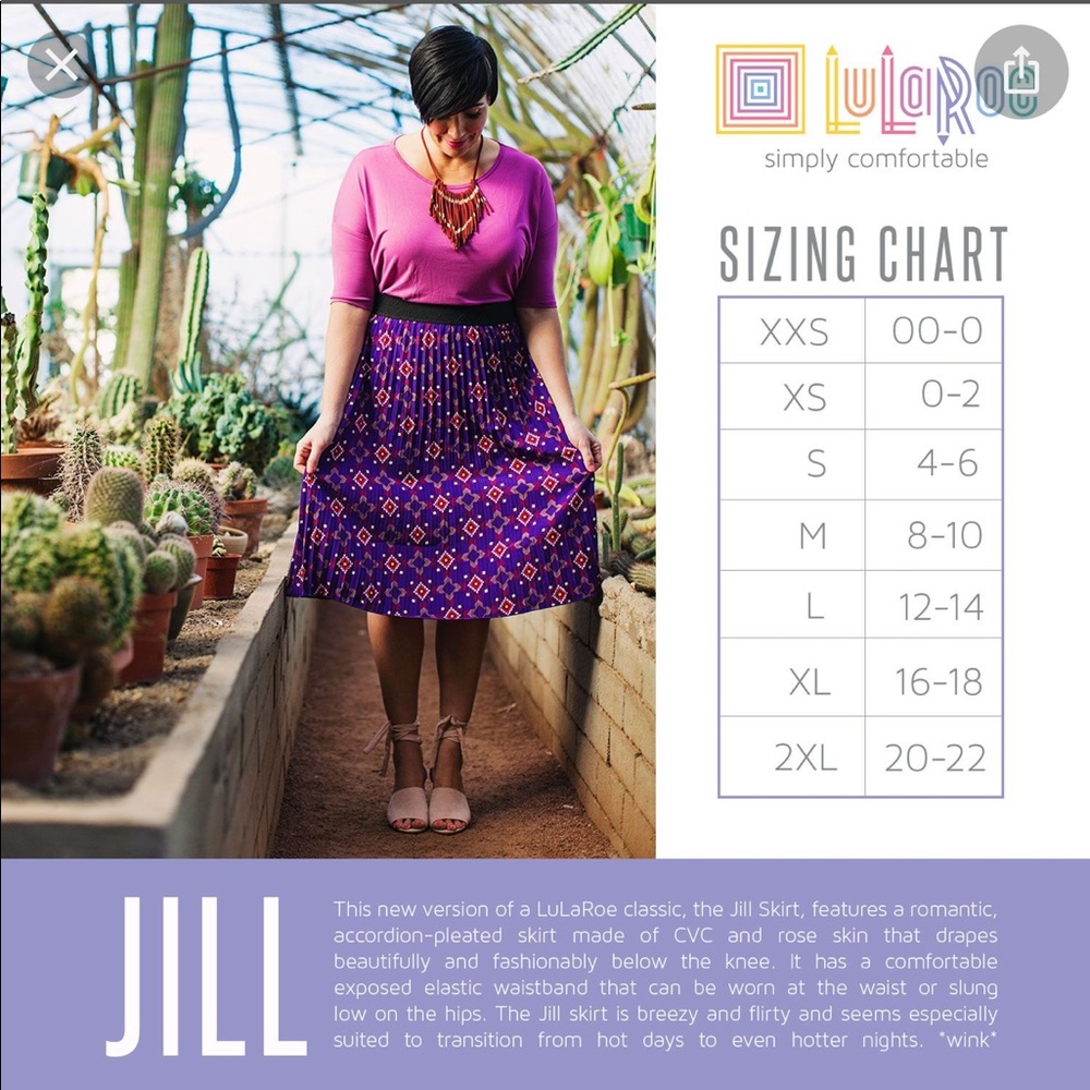 SOLD OFF POSHMARK- NWT LuLaRoe Jill skirt - Picture 6 of 6